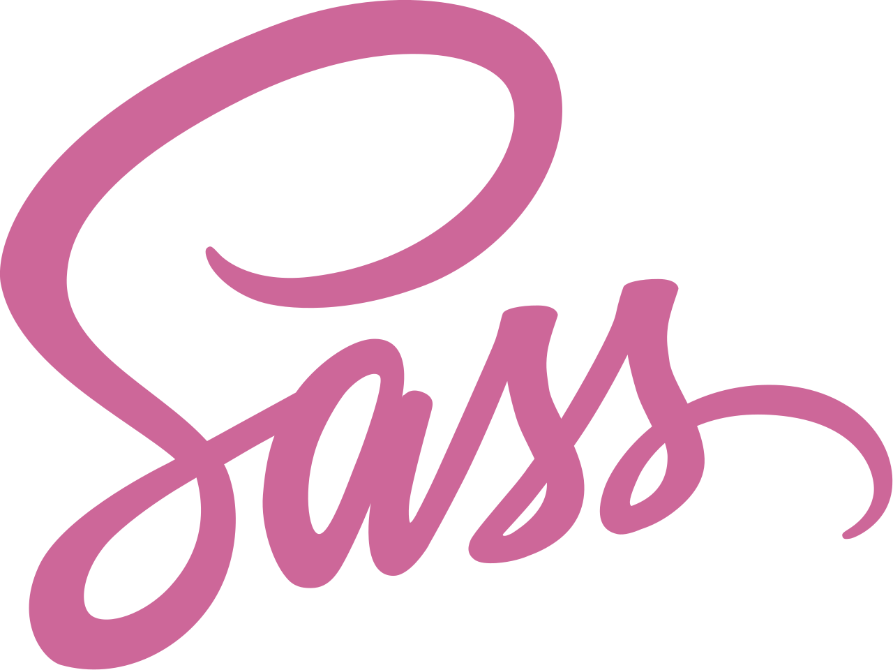 This image shows the Sass logo