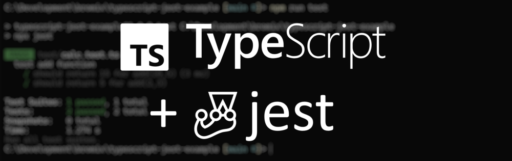 This image shows a logo of Typescript plus jest