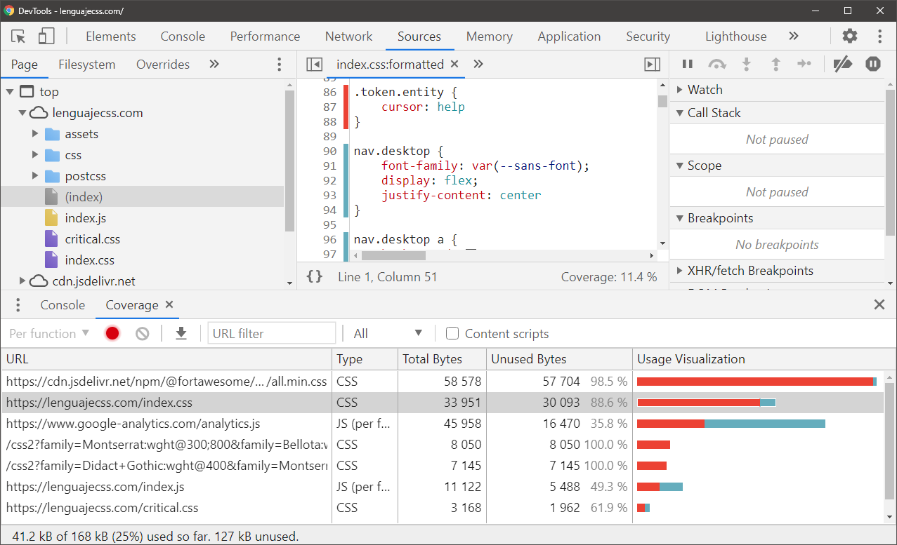 This image shows how PurgeCSS removes unnecessary CSS to reduce size