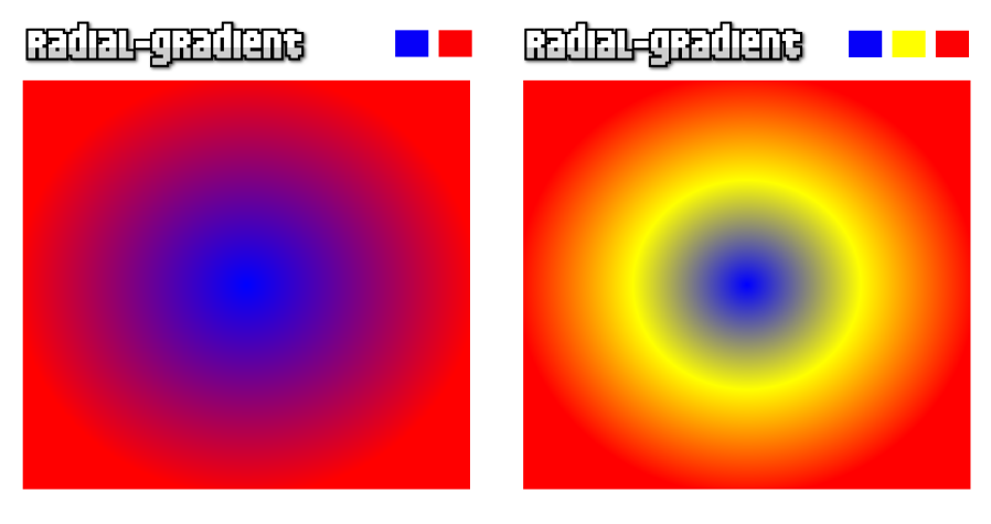 This image shows radial gradients